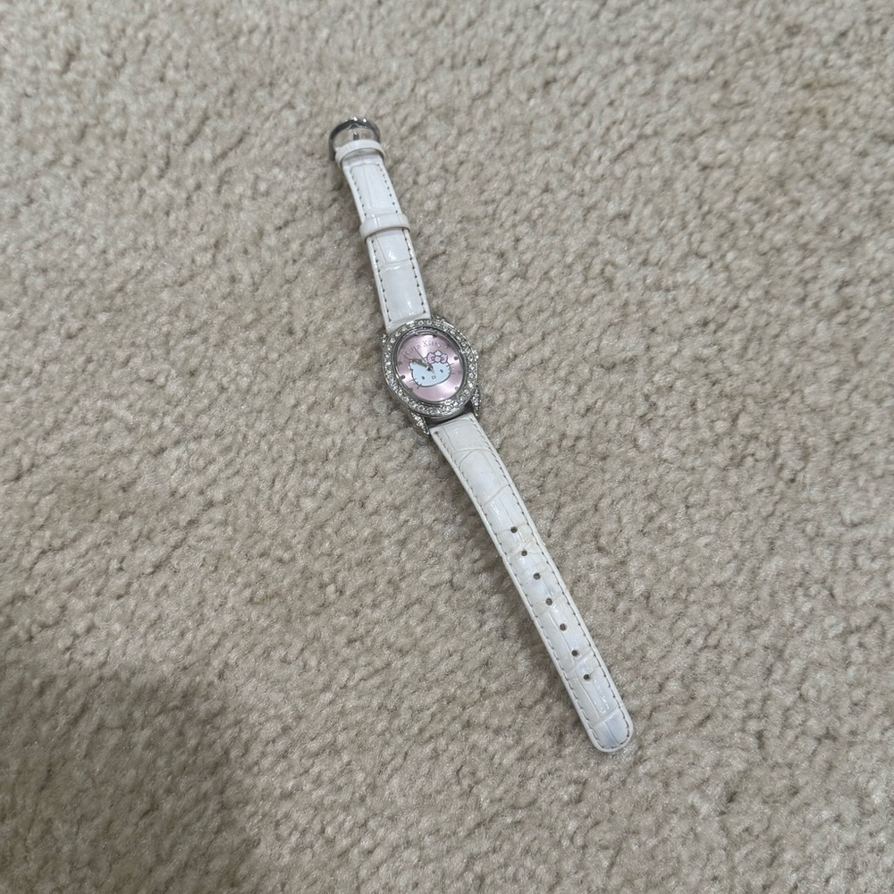 Hello Kitty White Leather Watch
